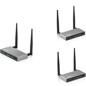 TIMBOOTECH Wireless HDMI Transmitter & 2 Receivers, Multiple TVs, 5.8G HDMI Wireless Extender, 1080P@60Hz, 820FT, KVM, IR Remote, HDMI Loop Out, Live Stream Video &Audio to Multiple Displays(1TX+2RX)