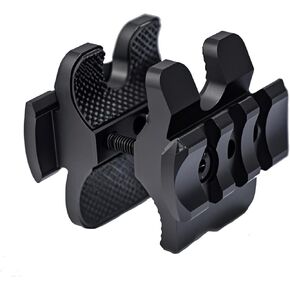 Tactical Shotgun Barrel Clamp Mount with Rubber Pads, Picatinny Rail Flashlight Accessories for 12Ga Mossberg 500/590, Maverick 88, Remington 870, SXP Defender and More