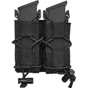 Tactical Magazine Pouch, 9mm Magazine Holster, Open-Top Pistol Mag Pouch, Molle Flashlight Pouch