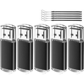 EASTBULLUSB Flash Drive Bulk 4GB 20 Pack with Lanyards USB 2.0 Thumb Drive Bulk Memory Stick USB Mass Storage