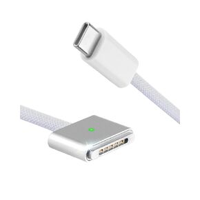 140W USB-C to Magnetic 3 Cable for MacBook, Nylon Braided for 2024 MacBook Pro 14" 16" M4, 2023 Pro 14" 16", 2024 Air 13" 15"(6.6FT)