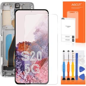 INCELL for Samsung Galaxy S20 5G Screen Replacement S20 5G LCD Display SM-G981 SM-G981F SM-G981U LCD Digitizer Screen Touch Grey with Frame(No Fingerprint Function)(Not for 4G)