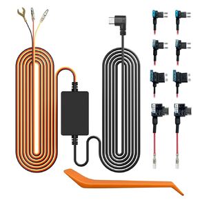 WOLFBOX USB C 4A Acc Hardwire Kit 20ft for All Dash Cams, Converting 12V-24V to 5V, with Battery Drain Protection
