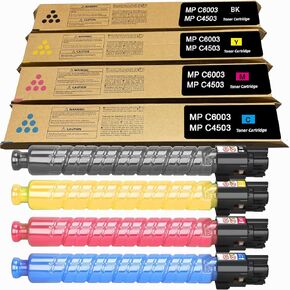 MP C6003 MP C4503 Toner Cartridge Remanufactured 841849 841852 841851 841850 Toner Replacement for Aficio Lanier Savin MP C6003 C4503 C5503 C6004 C4504ex C6004ex Series Printers(4-Pack)