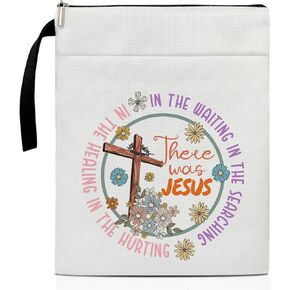 Christian Book Cover, Book Sleeve With Zipper, Bible Verse Floral Book Pouch Kindle Protector Sleeve, Book Sleeve for Book Lovers Religious Inspirational Gifts for Women Mom Wife Bookworm Bookish -18