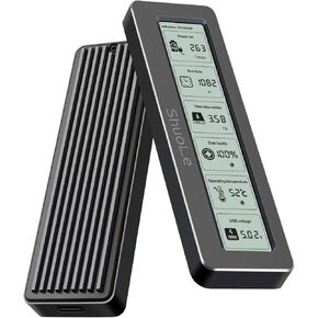 محول العلبة الألمنيوم M.2 SSD مع شاشة عرض LCD ، USB 3.2 10 جيجابت في الثانية USB C إلى NVME PCIE SATA M-KEY/(B+M) محرك الحالة الصلبة الرئيسية الدعم UASP لحجم SSD 2242 2260 2280 2280