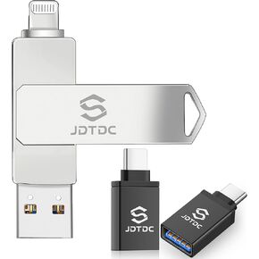 Genuine Apple MFi Certified iPhone USB Flash Drive 128GB - Real Capacity - No Fake Storage, Genuine Lightning, encrypted Auto Backup Photo Stick for iPhone iPad Photos/Videos - Avoid Fake MFi Clones!