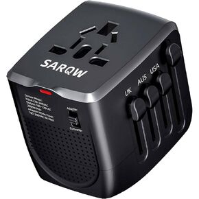 Travel Converter Adapter Voltage Converter That Steps Down 220 Volts to 110 Volts for use in Over 200 Countries,Including The U.S., U.K., Europe, and Australia