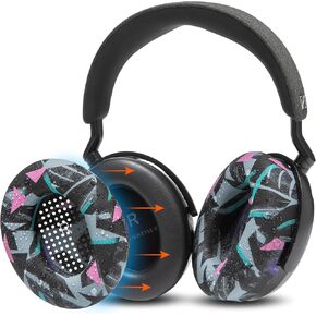 WC SweatZ Momentum 4 - Patented Earpad Covers for Sennheiser Momentum 4 Wireless Over Ear Headphones by Wicked Cushions | Sweatproof & Easily Washable | Black