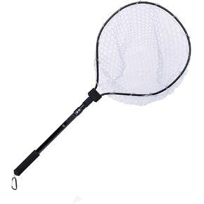 Foldable Fly Fishing Landing Net Soft Rubber Mesh Trout Net Catch and Release Net