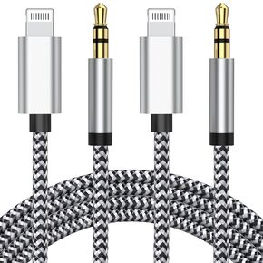 USB C to 3.5mm Audio Aux Jack Cable for iPhone,[MFi Certified] 2Pack 3.3FT Aux Jack Headphone Car Stereo Cord Compatible with iPhone 16 Plus /15 Pro Max, Samsung Galaxy S23 S22 Note 20, Pixel 5 XL