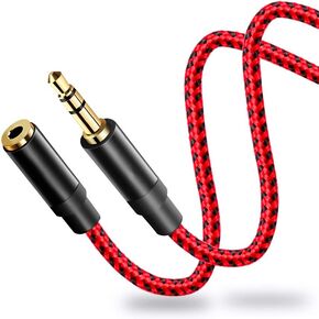 3.5mm Audio Extension Cable 50ft,LiuTian 3.5mm Male to Female Braided Auxiliary Headphone Extension Aux Stereo Jack Cord Wire Compatible for iPhone, iPad, Smartphones, Tablets, TV, Speaker.