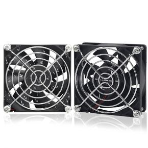 80mm IP56 Moisture-Proof Fan 2 Pack 12V DC RV Refrigerator Cooling Fans 3500RPM High Airflow Brushless DIY Fridge Fans Replacement(2 Wire 3 Pin)