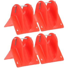 Housoutil 4PCS Climbing Rope Edge Protector, Climbing Rope Protective Cover, Anti-wear Rope Protector Outdoor Part, Red