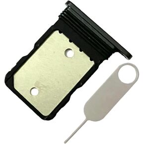 SIM Card Single Tray Slot Holder Parts Replacement for Google Pixel 7A Incl Card Ejector pin (Black)