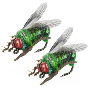 OriGlam 2pcs Realistic Trout Lure Fly Fishing Lures, Fly Fishing Trout Lures