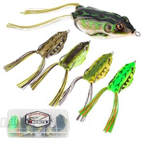 Soft Frog Lures, Topwater Swimbaits for Bass Fishing, Realistic PVC Design, Weedless Hooks, Perfect for Freshwater & Saltwater, Effective Fishing Lures for Pike & Snakehead