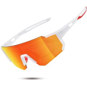 Polarized Sports Sunglasses for Men and Women,Fishing Cycling Mountain Bike Baseball Sunglasses with UV Protection
