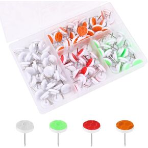 120 Pcs Reflective Trail Tacks, Glow in The Dark Trail Markers, Modern Style, Colorful, Steel, Stickers