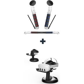 AMVR Handle Attachments Compatible with Meta/Oculus Quest 3 Accessories&AMVR Stand Holder Compatible with Quest 3/Quest 2/Pico 4/for PSVR 2