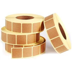 4000pcs/4 Rolls Target Stickers, 0.87in Square Target Pasters Kraft Paper Shooting Stickers Target Stickers for Shooting Range Practice