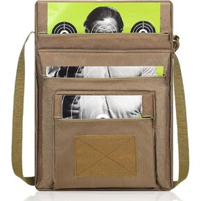 1 Pack 15" x 20" Range Target Carry Case for Shooting Range Bag with 3 Zipper Pockets Front Waterproof Small Range Bag Accessory Pouch for Shooting Range Convenient Carrying