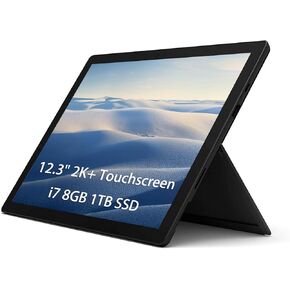 Microsoft Surface Pro 7+ Plus 2 in 1 Tablet Laptop for Business (12.3" 2K+ Touchscreen, Intel Core i5-1135G7, 8GB RAM, 1TB PCIe SSD), 8MP Rear Camera, 15-Hour Long Battery Life, Wi-Fi 6, Win 11 Pro