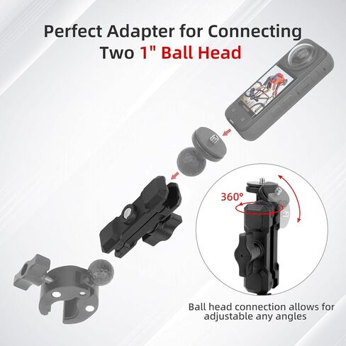 Double Socket Arm,Extension Arm Compatible with RAM Mounts Any B Size 1" Ball Head Components & Bike Motorcycle Car Phone Mount Holder with 1'' Ball Adapter, Aluminum Alloy Long 5.9", 75003 in Saudi Arabia