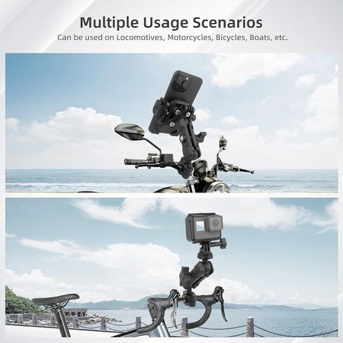 Double Socket Arm,Extension Arm Compatible with RAM Mounts Any B Size 1" Ball Head Components & Bike Motorcycle Car Phone Mount Holder with 1'' Ball Adapter, Aluminum Alloy Long 5.9", 75003 in Saudi Arabia