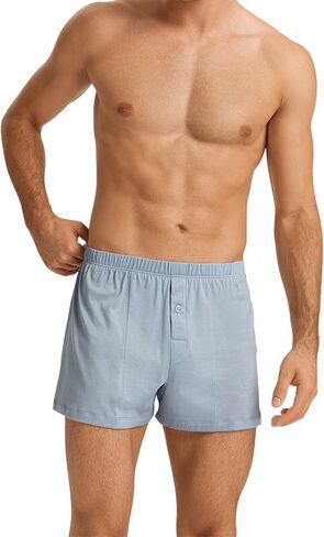 HANRO Men's Cotton Sporty Knit Boxer in Saudi Arabia