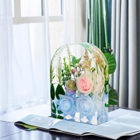 Resin Molds Silicone,Epoxy Resin Casting Craft Mold for Flower Preservation Bookends DIY Art (Large, Hexagon+Heart+Square) in Kuwait