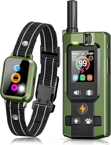 Dog Training Collar with Remote 3300Ft with 5 Training Modes, Shock Collar for Dogs IP67 Waterproof Rechargeable E Collar(Red Orange) in Saudi Arabia