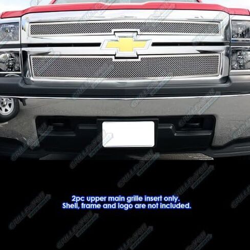 APS متوافق مع Chevy Silverado 1500 2014-2015 غير القابل للصدأ برشام ترصيع شبكة مصبغة إدراج S18-H0595LC in Saudi Arabia