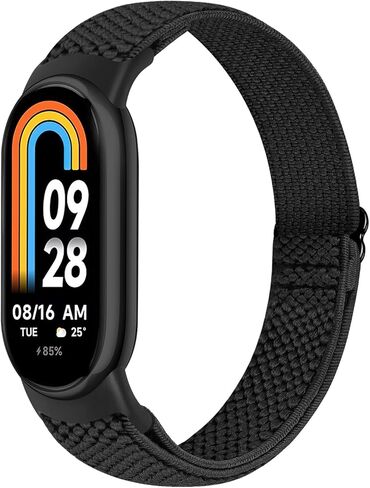 Elastic Band For Xiaomi Smart Band 9/8, Lightweight Solo Loop Nylon Sport Replacement Wriststrap for Women Men in Kuwait