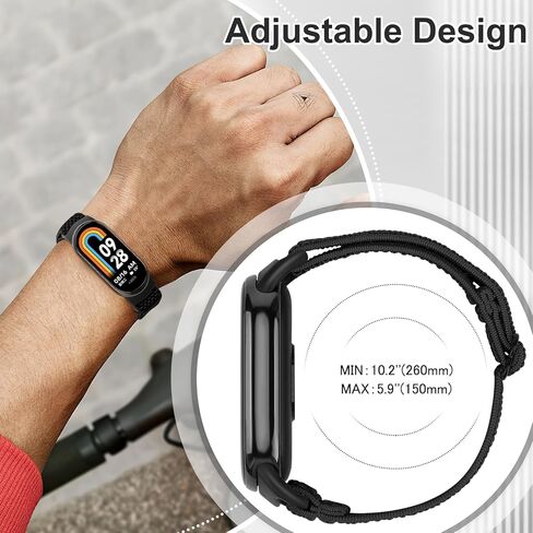 Elastic Band For Xiaomi Smart Band 9/8, Lightweight Solo Loop Nylon Sport Replacement Wriststrap for Women Men in Kuwait