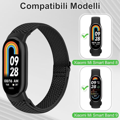 Elastic Band For Xiaomi Smart Band 9/8, Lightweight Solo Loop Nylon Sport Replacement Wriststrap for Women Men in Kuwait