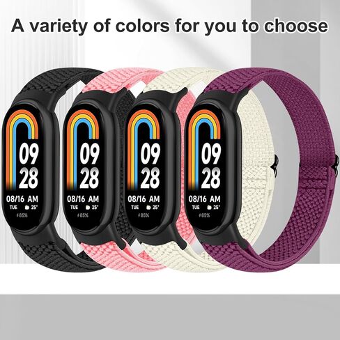 Elastic Band For Xiaomi Smart Band 9/8, Lightweight Solo Loop Nylon Sport Replacement Wriststrap for Women Men in Kuwait