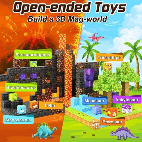 Magnetic Blocks - Build Mine Magnet World Cherry Blossom Set, Magnetic Tiles Building STEM Toys for Boys & Girl Kids Toddler Toys for 3+ Years Old in Saudi Arabia