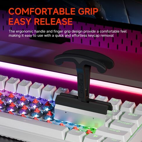 KEMOVE P11 4-Key Keycap Puller - Custom Gaming Mechanical Keyboard Cleaning and Removal Tool, Made with PC and 420 High-Carbon Stainless Steel, Suitable for Standard Layout Keyboards (White) in Kuwait