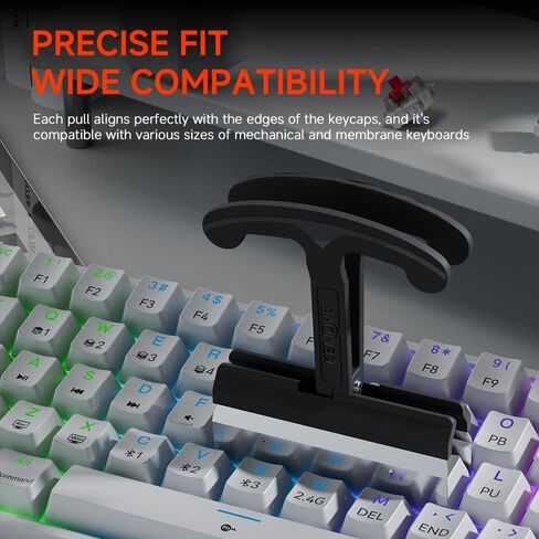 KEMOVE P11 4-Key Keycap Puller - Custom Gaming Mechanical Keyboard Cleaning and Removal Tool, Made with PC and 420 High-Carbon Stainless Steel, Suitable for Standard Layout Keyboards (White) in Kuwait