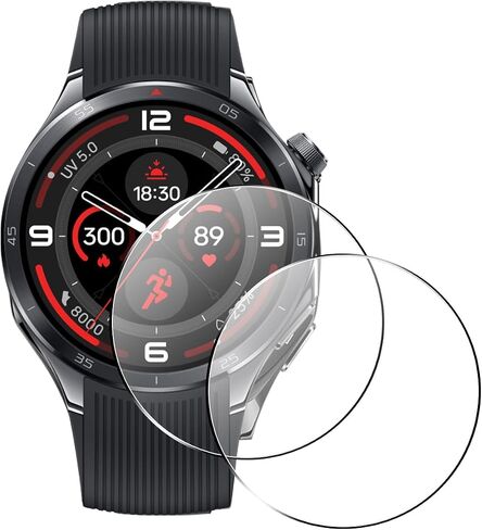 2 Pack Tempered Glass for OnePlus Watch 3 Screen Protector,9H Hardness,Ultra Resistant,Anti-Fingerprints,No Bubbles,HD-Clear,Full Coverage Watch Film for OnePlus Watch 3 in Saudi Arabia