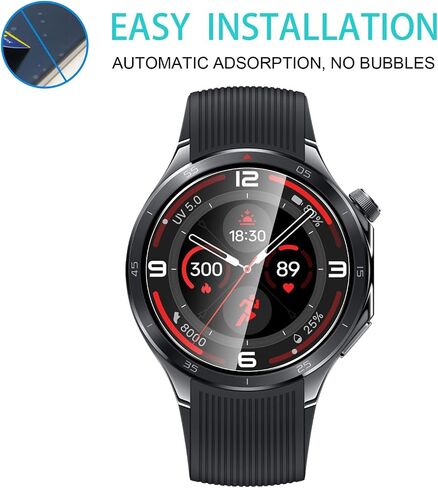 2 Pack Tempered Glass for OnePlus Watch 3 Screen Protector,9H Hardness,Ultra Resistant,Anti-Fingerprints,No Bubbles,HD-Clear,Full Coverage Watch Film for OnePlus Watch 3 in Saudi Arabia