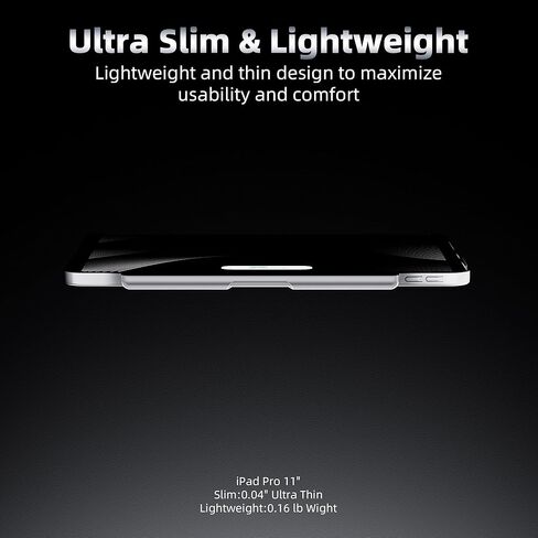 iPad Pro 11" Case, Compatible with Magic Keyboard & Smart Keyboard Folio, Magnetic Protective Slim Cover with Pencil Holder for 11" iPad Pro 1st-4th Gen 2018-2022 - Black in Kuwait