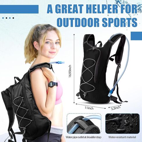 Hydration Backpack with 2L Water Bladder Daypack Light Bike Hydration Pack Water Backpack Hiking for Cycling Running Hiking Climbing in Saudi Arabia