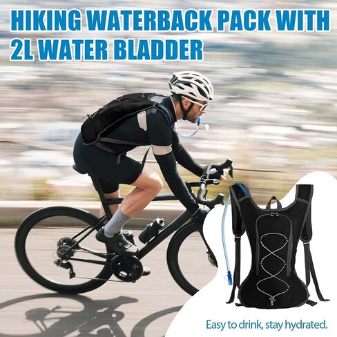 Hydration Backpack with 2L Water Bladder Daypack Light Bike Hydration Pack Water Backpack Hiking for Cycling Running Hiking Climbing in Saudi Arabia