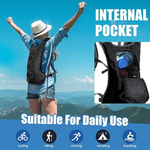 Hydration Backpack with 2L Water Bladder Daypack Light Bike Hydration Pack Water Backpack Hiking for Cycling Running Hiking Climbing in Saudi Arabia