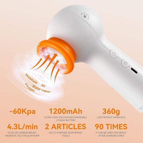 Handheld Vacuum Sealer 1 Machine&15 Bags, Battery Powered Portable Cordless Vacuum Sealer Machine for Food and Treat with 3 Size Bags - Save Storage Space in Kuwait