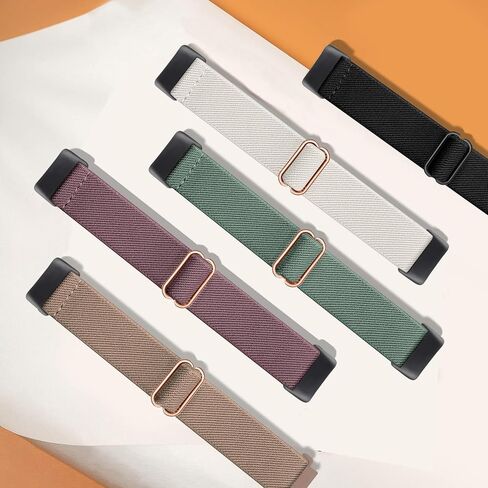 5 Pack Stretchy Watch Bands Compatible with Fitbit Charge 6 Bands/Fitbit Charge 5, Loop Nylon Elastic Fabric Strap for Fitbit Charge 5/6 Women Men in Saudi Arabia