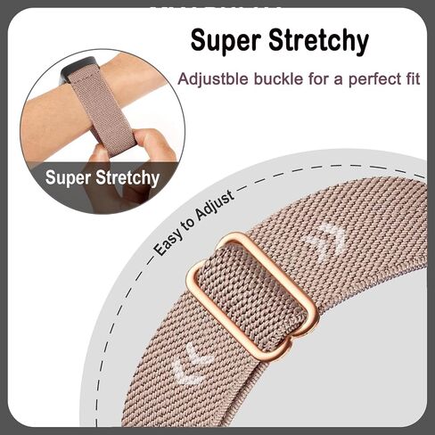 5 Pack Stretchy Watch Bands Compatible with Fitbit Charge 6 Bands/Fitbit Charge 5, Loop Nylon Elastic Fabric Strap for Fitbit Charge 5/6 Women Men in Saudi Arabia