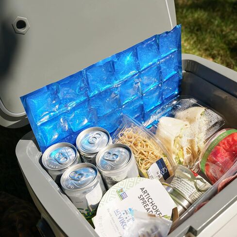 True Reusable Long Lasting Ice Packs for Lunch Boxes, Food, Freezer, Drinks, Cooler, Camping, Picnic, Beach, Travel, Outdoor Party, Set of 1, Blue in Kuwait